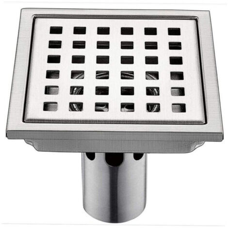 [JAMAIS UTILISÉ] Siphon de Sol Douche 15 15cm carré 304 en Acier Inoxydable sèche-Acier Grille de Douche vidange de Sol Anti-Odeur