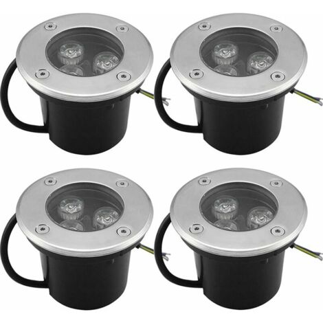[JAMAIS UTILISÉ] Spot led extérieur encastrable 4 PACK 3W IP65 Spot Encastrable Led Terrasse Rond 270 Lumen Lampe d'éclairage de jardin extérieur, pour Jardin Chemin Cour Garage, Blanc Chaud