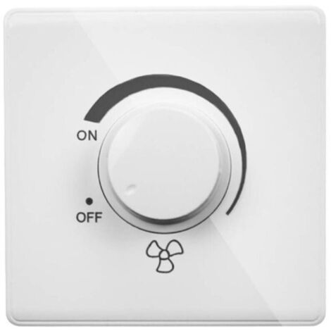 [JAMAIS UTILISÉ] Interrupteur mural 220V 10A pour variateur d'intensité (15-300W) - Réglage du ventilateur de plafond - Type 86 - (1/4)