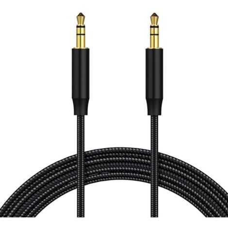[JAMAIS UTILISÉ] Câble Jack Audio Câble, Aux Câble Auxiliaire 3.5mm Câble Stéréo Audio Mâle vers Mâle en Nylon pour Casques, iPod, iPhone, iPad, HiFi, Tablette, Autoradio, Smartphones, MP3, Voiture - 