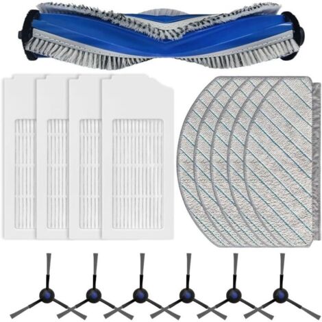 [JAMAIS UTILISÉ] Accessoires de Rechange N20 Compatibles avec ECOVACS DEEBOT N20, N20 Plus, N20 Pro Plus Robot Aspirateur, 1 Brosse Principale, 4 Filtres, 6 Brosses Latérales, 5 Chiffons de Nettoyage (1/4)