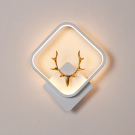 [JAMAIS UTILISÉ] Applique murale carrée à LED, pour une utilisation intérieure, lumière tricolore réglable, 12 watts, convient aux espaces de style moderne tels que les cages d'escalier, les couloirs,