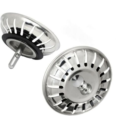 [JAMAIS UTILISÉ] Lot de 2 Bouchons Evier Cuisine - 80mm - Acier Inoxydable 304 SS - Anti-Corrosion - Pour Bonde Evier 80mm - Filtre, Crépine Cuisine Meilleur pour Vidange et Antiblocage (1/4)