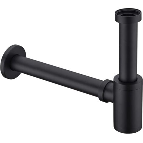 [JAMAIS UTILISÉ] Siphon de Lavabo Noir Universel Tube Siphon de Lavabo Siphon en Acier Inoxydable 1 1/4 x 32mm Salle de Bain Siphon Évier Métal Siphon à Tube Siphon à Tube Syphon Lavabo Reglable Anti 