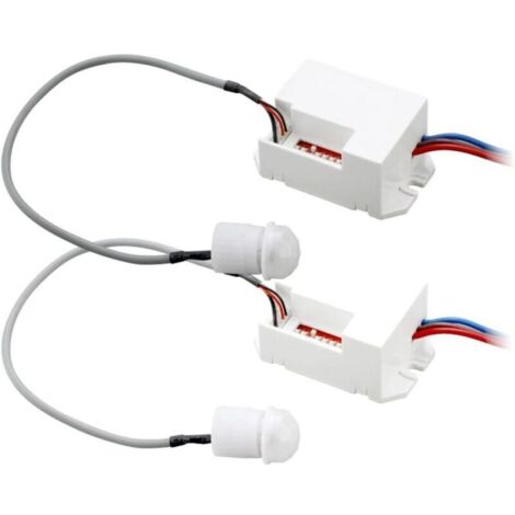 [JAMAIS UTILISÉ] 2 Pièces Commutateur de capteur Infrarouge,Détecteur de Mouvement Encastrable Plafond Infrarouge Blanc -Mini détecteur de Mouvement Infrarouge, Distance Détection 3 à 6m en Champ Libr