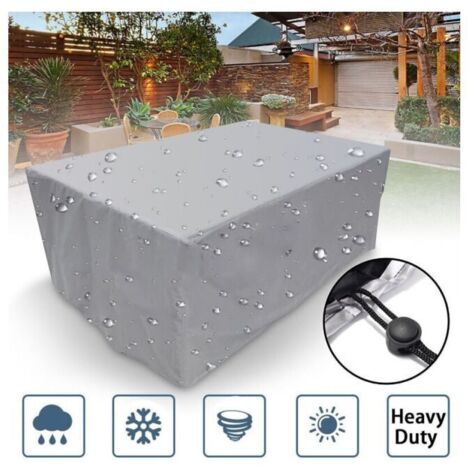 [JAMAIS UTILISÉ] Housse de protection rectangulaire pour meubles de jardin, en polyester, imperméable, anti-poussière, anti-UV, pour chaise ou table de jardin (dimensions : 180x150x80cm) (1/4)