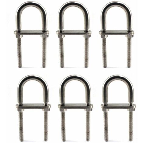 [JAMAIS UTILISÉ]M6X90 U Bolt Boulon en acier inoxydable 304 (6 Pièces)