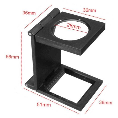 [JAMAIS UTILISÉ]Loupe de Table Compte-fils , Pliable Compteur de fils en métal , grossissement de 10x , loupe de lecture pour travail , bureau maison , réparation , hobby , artisanat , journaux,Loupe