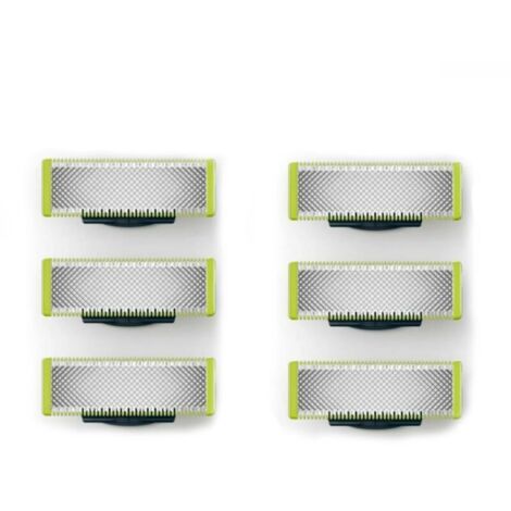 [JAMAIS UTILISÉ]Applicable à OneBlade - Lames de rechange, pour rasoir/tondeuse électrique OneBlade, acier inoxydable robuste, taille, stylisation et rasage, lot de 6 (1/4)