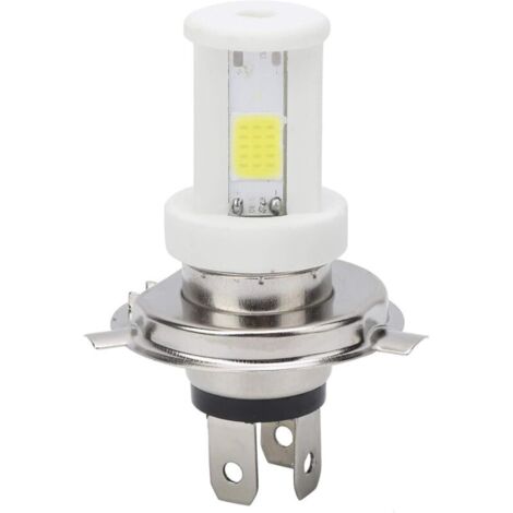 Ampoule de Phare LED, H4 LED Ampoule de Phare de Moto Faisceau Haut/Bas Lumière Blanche 1080LM 6500K Lampe Avant de Moto