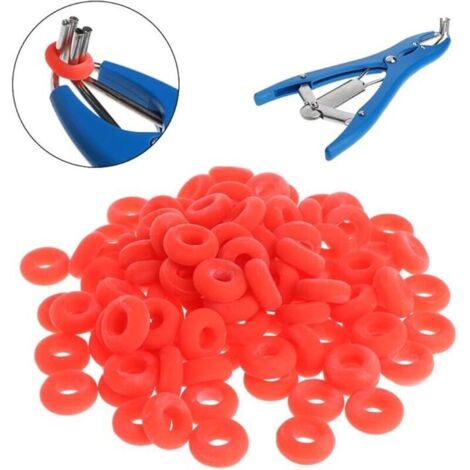 TOYANDONA Anneau de Castration en Caoutchouc Élastique Vert 100 Pièces TOYANDONA Anneau de Castration en Caoutchouc Élastique Vert 100 Pièces