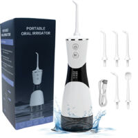Hydropulseur dentaire sans fil, hydropulseur dentaire électrique portable, jet d'eau de 350 ml, nettoyant dentaire doux pour les gencives, élimine la plaque dentaire et les particules alimentaires.