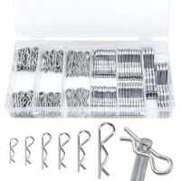 150 Pièces Goupilles Fendues R Clips, Goupilles de Retenue R Forme Goupilles à Ressort, Goupilles De Fixation Attache Outils À Main Accessoires, 6 Taille de 31 à 75 mm-