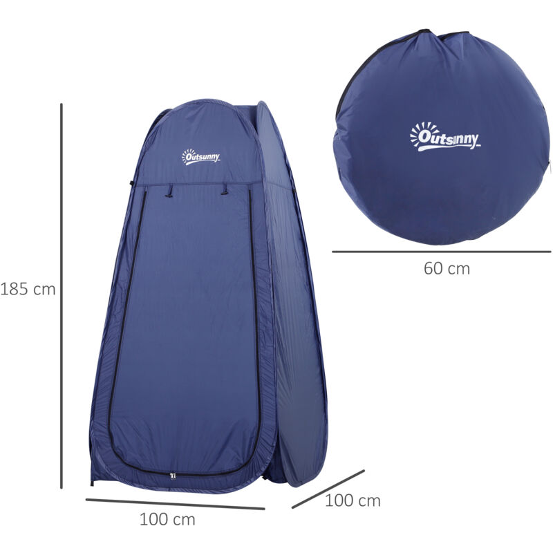 Outsunny Tente de douche Vestiaire Intimité Abri de camping portable avec/tapis de sol Ble... | Home Depot Canada