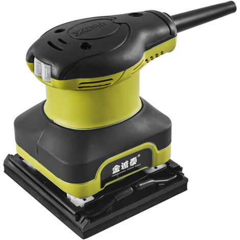 La ponceuse a une puissance de 390 W, une largeur de ponçage de 125 mm et une vitesse maximale de 13 500 oscillations par minute. Elle est fournie avec 20 disques abrasifs. (1/4)