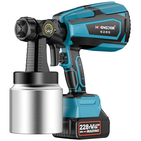 Pistolet à peinture électrique de 500 W, équipé de 5 buses et doté de fonctions de soufflage d'air et de nettoyage, aérosol de 1000 ml, convient pour les meubles, les clôtures et la rénovation de meub