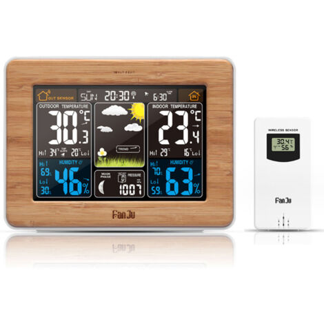 Station meteo la crosse technology,inclut la météo, la température, l'humidité, la pression atmosphérique et le réveil.