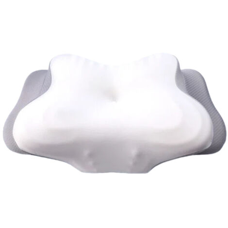 Oreiller Cervical Orthopédique 2 en 1 – Mémoire de Forme pour Nuque, Dos et Ventre – Soulagement Douleurs Cervicales – 62x37x14 cm – Housse Lavable