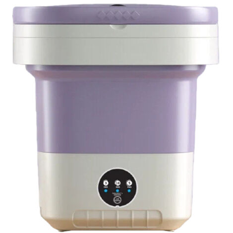 Machine à Laver Portable 12L- Mini Lave-Linge Compact pour Sous-Vêtements, Voyage & Domicile - Nettoyage Profond, Silencieux et Économique - Idéal Hôtel, Camping, Étudiant(Violet)