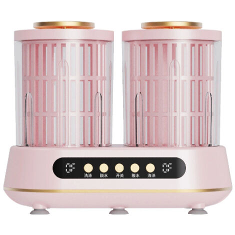 Machine à Laver Portable 22L 2 rouleaux - Mini Lave-Linge Compact pour Sous-Vêtements, Voyage & Domicile - Nettoyage Profond, Silencieux et Économique - Idéal Hôtel, Camping, Étudiant(Rose)
