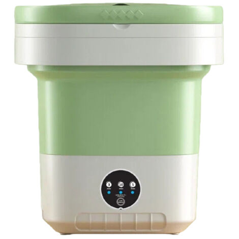 Machine à Laver Portable 12L- Mini Lave-Linge Compact pour Sous-Vêtements, Voyage & Domicile - Nettoyage Profond, Silencieux et Économique - Idéal Hôtel, Camping, Étudiant(Vert)