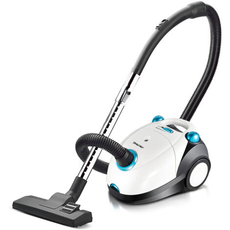 Aspirateur de chantier Aspirateur eau et poussière 2800W - Acier Inoxydable Industriel, Fonction Soufflerie, Sans Sac 2L (Aspirateur traîneau haute aspiration pour tapis moteur)