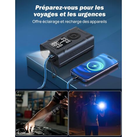 VacLife Gonfleur de Pneus Sans Fil Compresseur d'Air Portable - Pompe à Air pour Pneus de Voiture 150 psi