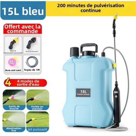 Pulvérisateur Électrique-15L Pulverisateur A Dos, Pulverisateur Lance Telescopique, 3 TêTes De PulvéRisation Pro pour L'Arrosage des Fleurs, La DéSinfection, PulvéRisation De Pesticides (1/4)