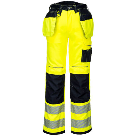Pantalón HV PW3 bolsillos flotantes Amarillo/Negro M - FR(42) - UK(33)