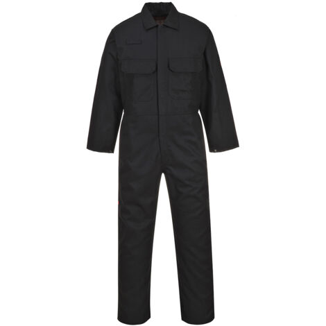 Buzo Bizweld Resistente a la Llama - Protección Ideal para Soldadores / Negro Altos / M