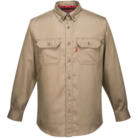 Camisa Bizflame 88/12 - Protección y Estilo en el Trabajo / Caqui / S
