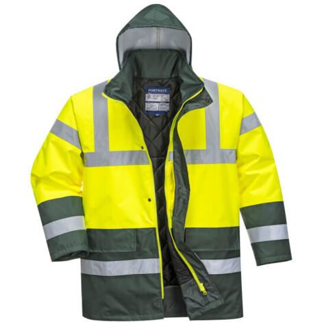 Parka de alta visibilidad Contrast Traffic Amarillo/Verde XXL
