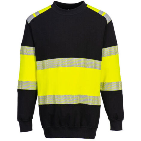Sudadera PW3 FR Modaflame de Alta Visibilidad Clase 1 / Amarillo Negro / L