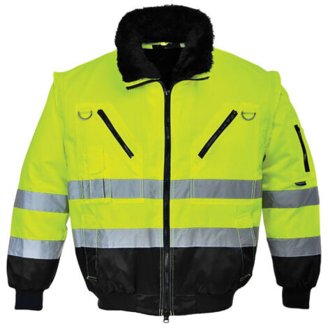 Cazadora 3 en 1 de alta visibilidad  Amarillo/Negro XXXL