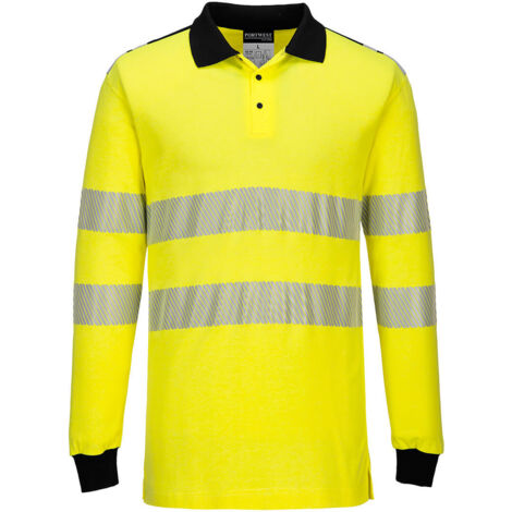 Polo de Alta Visibilidad Ignífugo Amarillo/Negro M