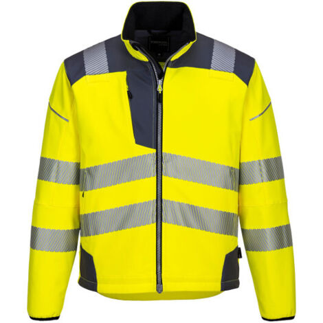 Softshell de alta visibilidad PW3 Amarillo/Gris XL