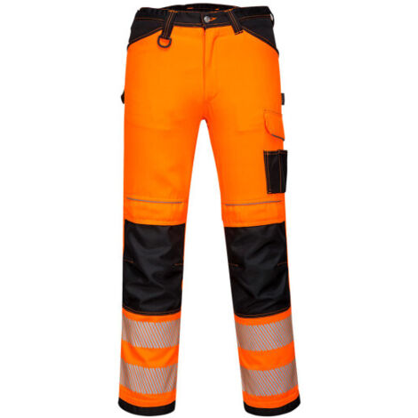 Pantalón PW3 de trabajo de alta visibilidad naranja/negro 2XL - FR(54) - UK(44)
