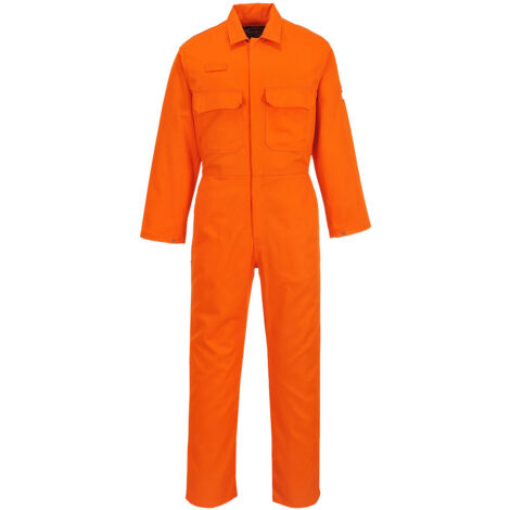 Buzo Bizweld Resistente a la Llama - Protección Ideal para Soldadores / Naranja / L