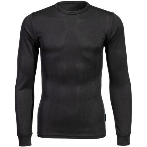 Camiseta Baselayer Top de Manga Larga para Mujer / Negro / S