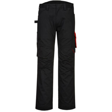 Pantalón PW2 Service: Comodidad y Resistencias para Tu Trabajo / Negro Rojo / 28