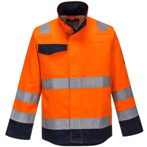 Chaqueta Modaflame RIS Naranja/Marino - Protección Multinorma / Naranja Marino / XXXL