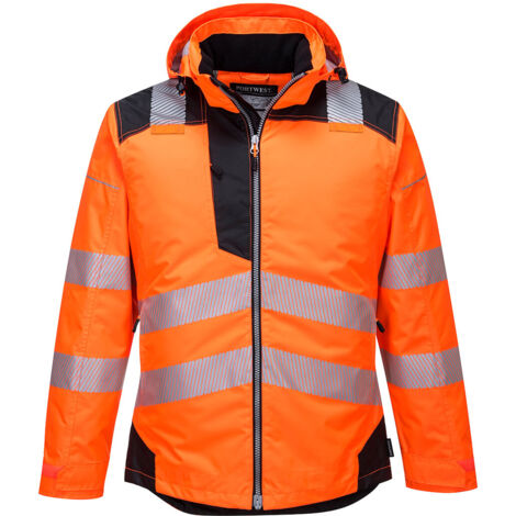Chaqueta de invierno de alta visibilidad PW3 / Naranja Negro / XL
