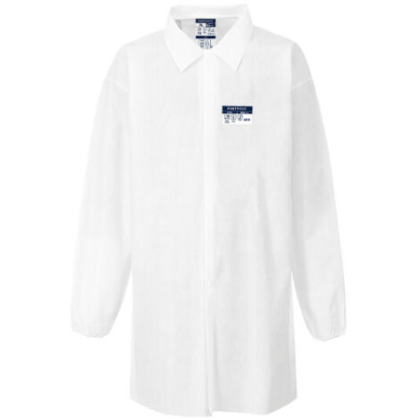 Bata BizTex SMS, tipo PB[6] (pack 50) Blanco XL