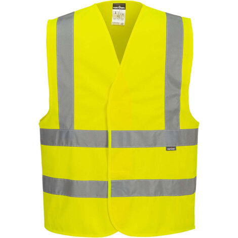 Chaleco de Alta Visibilidad con Arnés de Doble Cinturón Amarillo S/M