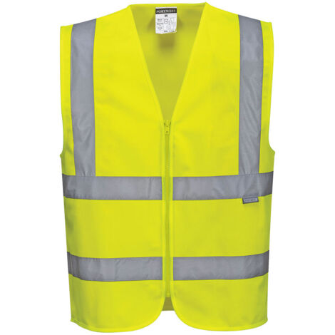 Chaleco de alta visibilidad con cremallera amarillo XL
