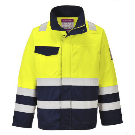 Chaqueta de alta visibilidad MODAFLAME Amarillo/Marino XL