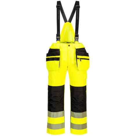 Peto con tirantes PW3 de alta visibilidad Amarillo/Negro S (1/2)