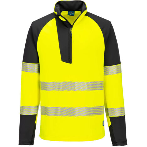 Sudadera PW3 Hi-Vis 1/4 Zip: Calidez y Comodidad / Amarillo Negro / XXL (1/2)