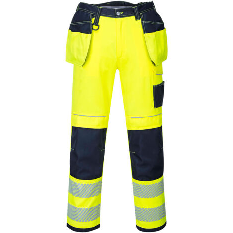 Pantalón HV PW3 bolsillos flotantes Amarillo/Marino S - FR(40) - UK(32)