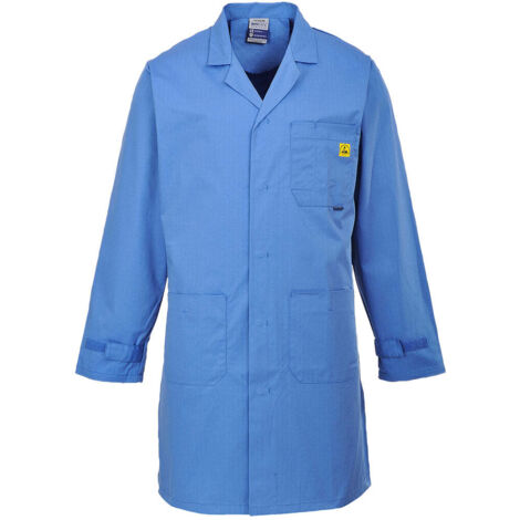 Bata ESD Antiestática - Comodidad y Seguridad en tu Trabajo / Negro / 4XL